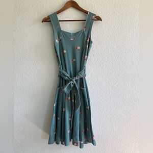 Effie's Heart Teal Clock Midi Dress